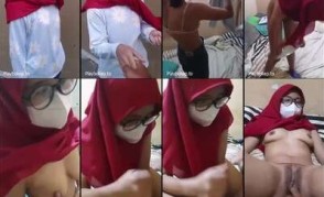 Jilbab Merah Malu Malu